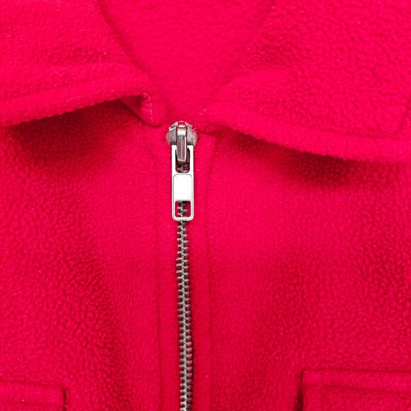 GAP Women's Red Fleece Zippered Jacket with Pockets, Size XS - Picture 10 of 16